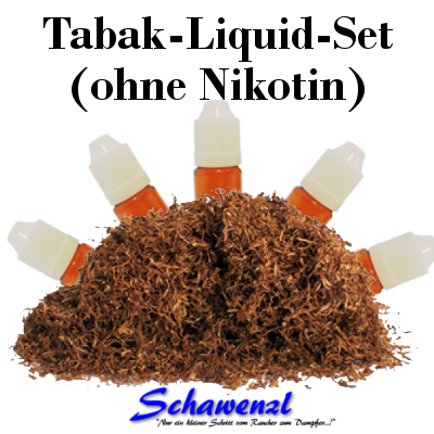 Tabak-Liquid Set ohne Nikotin