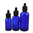 Glasflaschen mit Pipetten, blau (diverse Größen)