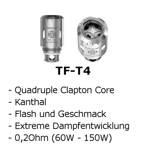 TF-T4 Quadruple Clapton Coil (Smok)