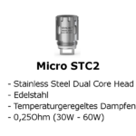 Micro STC2 Dual Edelstahl Coil (Smok)