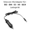 Nitecore Kfz-Ladeadapter D2/D4/I2/I4/SC4