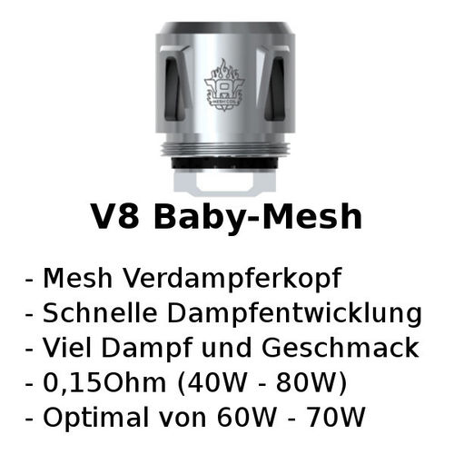 V8 Baby-Mesh Verdampferkopf (Smok)